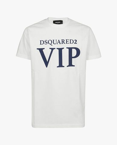  DSQUARED2 - Áo thun nam cổ tròn tay ngắn phối logo nổi bật 