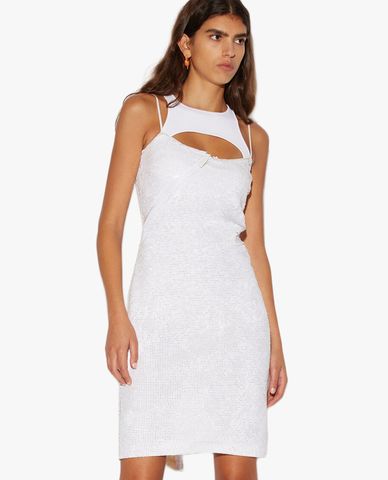  DSQUARED2 - Đầm hai dây mini Sequinned Zip Around 