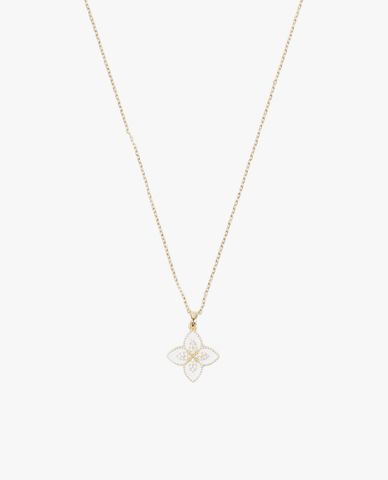  CECI - Vòng cổ nữ chuỗi xích phối mặt đính đá nổi bật 