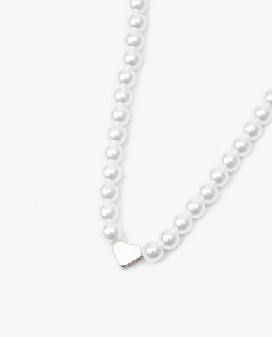  CECI - Vòng cổ nữ ngọc trai phối mặt trái tim dễ thương 