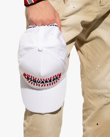  DSQUARED2 - Nón bóng chày nam rách vải cá tính Cartoon 