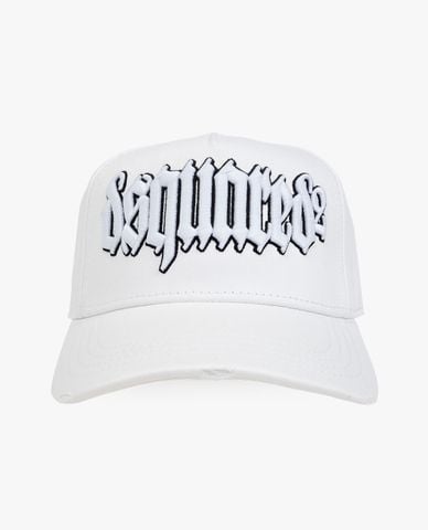  DSQUARED2 - Nón bóng chày nam thêu nổi phong cách Gothic 