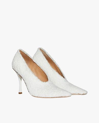  DSQUARED2 - Giày cao gót mũi nhọn phủ lông thời trang 