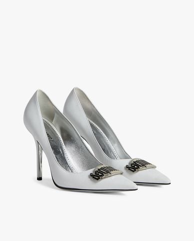  DSQUARED2 - Giày cao gót bít mũi phối logo Gothic 