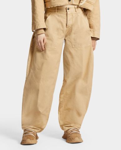  DSQUARED2 - Quần nữ ống rộng lưng cao phối logo 