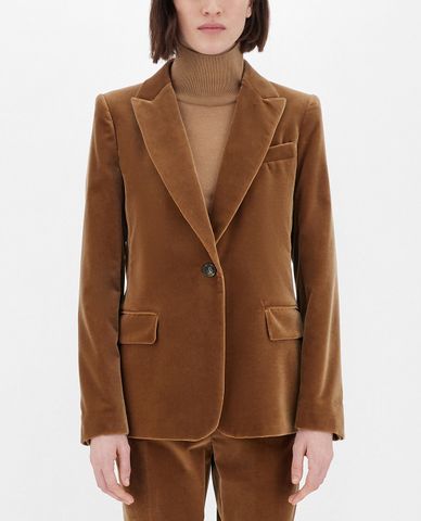  WEEKEND MAX MARA - Áo blazer nữ thanh lịch Cotton Velvet 