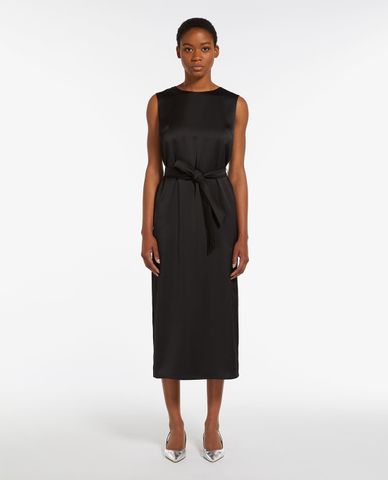  WEEKEND MAX MARA - Đầm sát nách midi xẻ tà phối thắt lưng Baiardo 