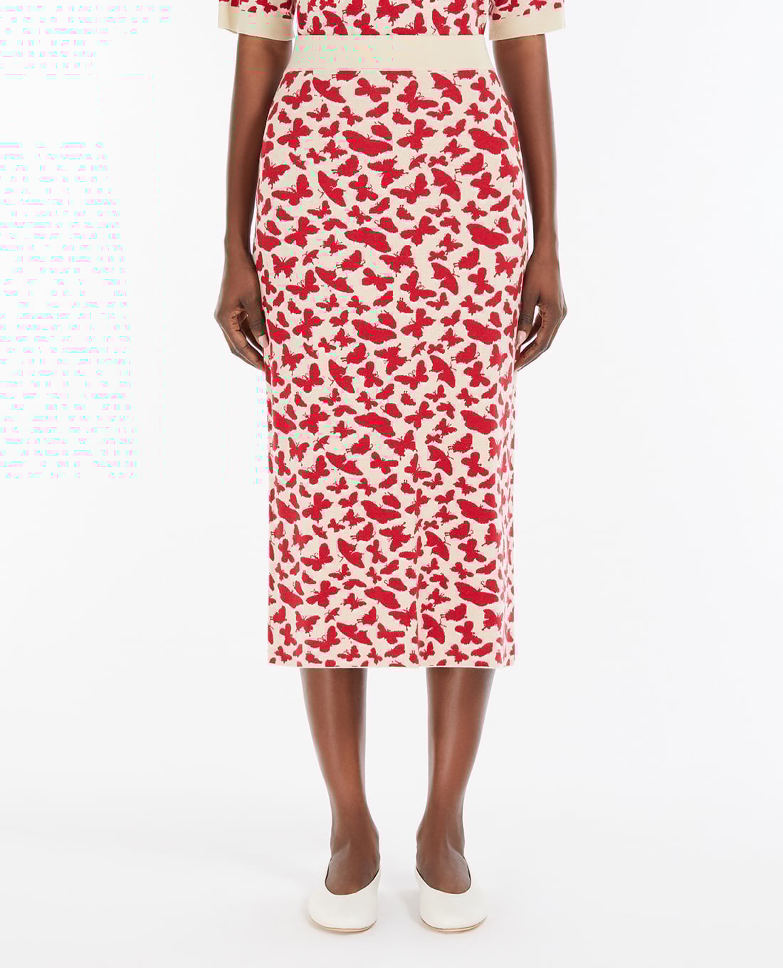 WEEKEND MAX MARA - Váy dệt kim nữ midi phom ôm tôn dáng Lena