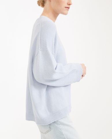  WEEKEND MAX MARA - Áo len nữ cổ tròn tay dài Zoraide Wool Silk 