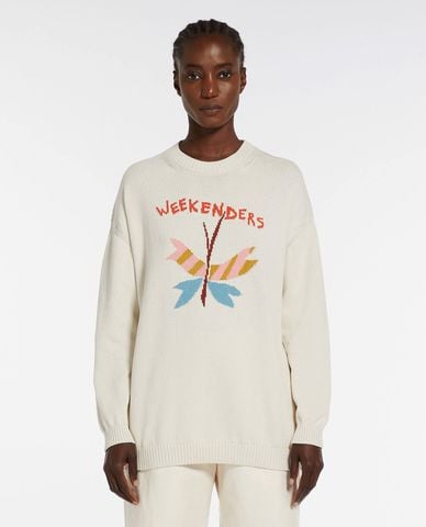  WEEKEND MAX MARA - Áo sweater cổ tròn tay dài Gallura 