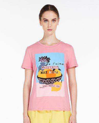  WEEKEND MAX MARA - Áo thun nữ cổ tròn tay ngắn Chopin 