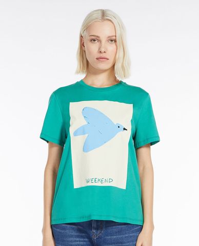  WEEKEND MAX MARA - Áo thun nữ cổ tròn tay ngắn Murano 