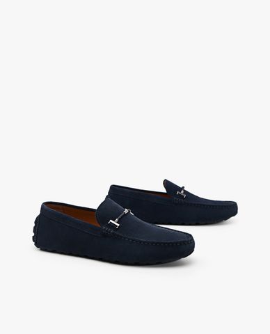 PEDRO - Giày lười nam mũi tròn Suede Leather Moccasins 