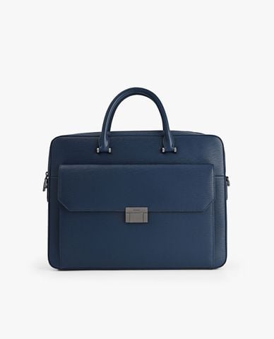  PEDRO - Cặp xách nam phom chữ nhật phối zip Textured Leather 
