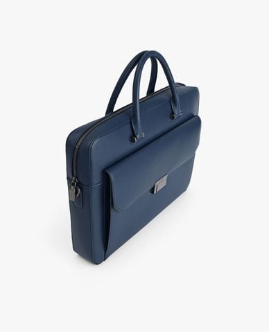  PEDRO - Cặp xách nam phom chữ nhật phối zip Textured Leather 