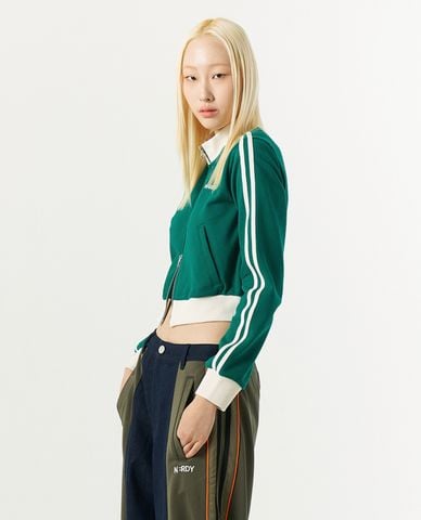  NERDY - Áo khoác croptop nữ cổ trụ tay dài Classic NY 