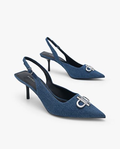  PEDRO - Giày cao gót nữ bít mũi Icon Leather Pointed 