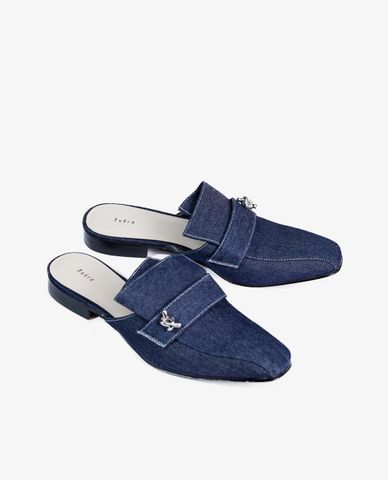  PEDRO - Giày đế bệt mũi nhọn vải denim 