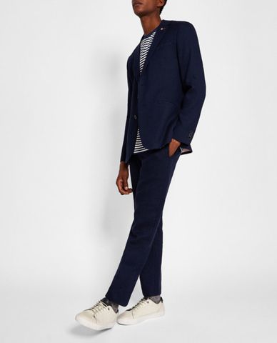  TED BAKER - Quần tây nam ống suông vải lanh Hinetro 