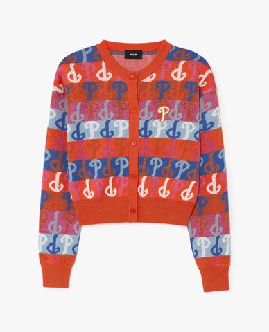  MLB - Áo khoác cardigan nữ dáng croptop Party Monogram 