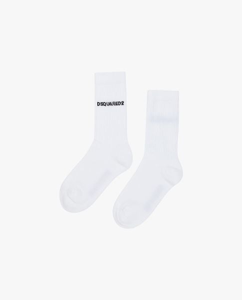  DSQUARED2 - Vớ nam cổ cao phối logo thời trang 