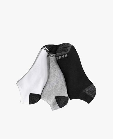  SKECHERS - Set 3 đôi vớ nam cổ thấp Cushioned No Show 