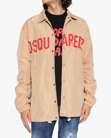  DSQUARED2 - Áo khoác sơ mi nam cổ bẻ tay dài thời trang 