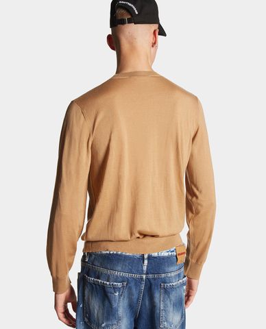  DSQUARED2 - Áo sweater nam cổ tròn tay dài tinh tế 