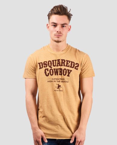  DSQUARED2 - Áo thun nam họa tiết chữ in Cowboy 