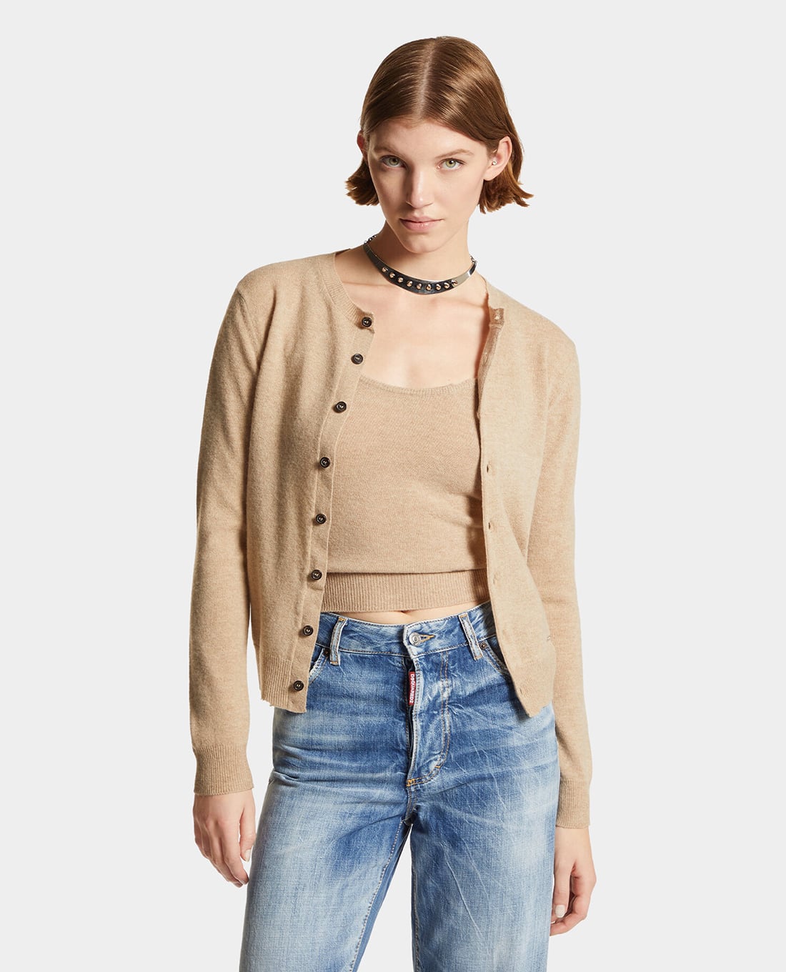 DSQUARED2 - Áo khoác cardigan nữ tay dài thanh lịch Knit