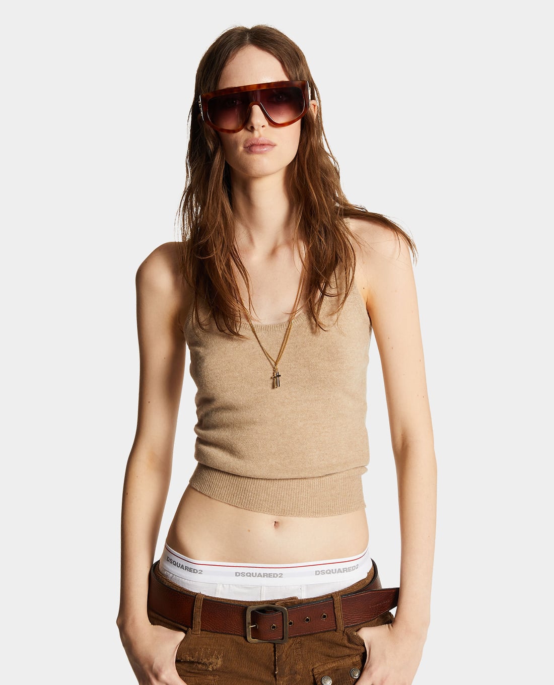 DSQUARED2 - Áo ba lỗ nữ dệt kim Knit