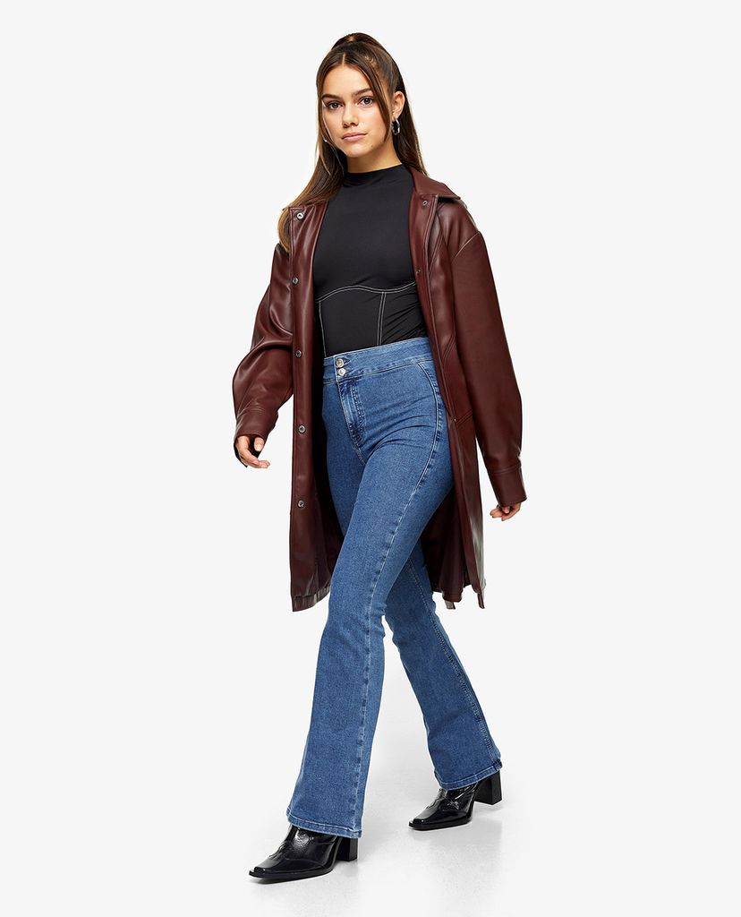 topshop three stretch flare jeans