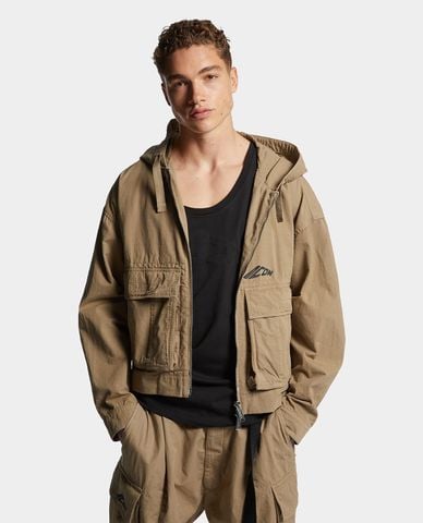  DSQUARED2 - Áo khoác phối mũ nam túi hộp Icon 