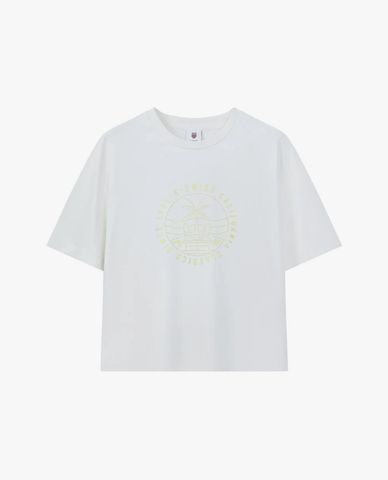  K-SWISS - Áo thun nữ cổ tròn tay ngắn Logo Loose Fit 