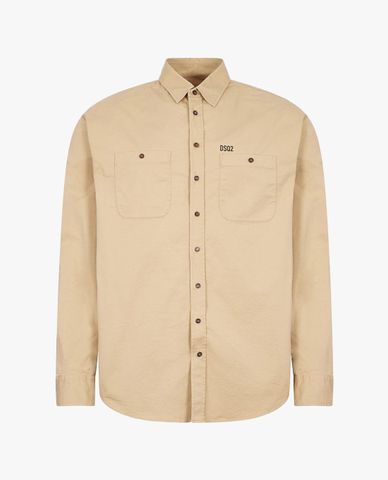  DSQUARED2 - Áo sơ mi nam phom suông tay dài 