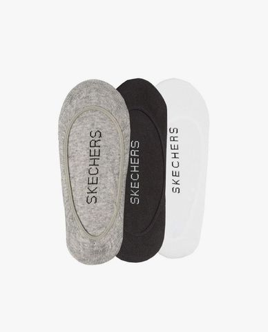  SKECHERS - Set 3 đôi vớ nữ cổ thấp hiện đại 