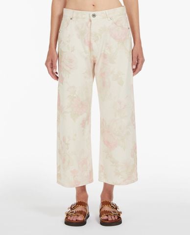  WEEKEND MAX MARA - Quần lửng ống rộng phối hoạ tiết hoa Rodano 