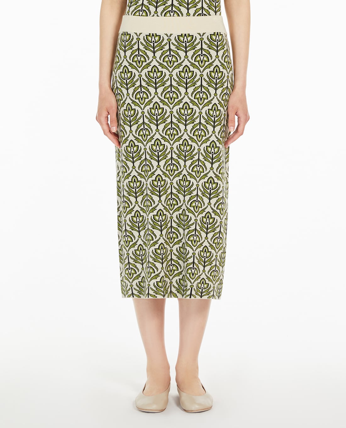 WEEKEND MAX MARA - Váy dệt kim nữ midi phom ôm tôn dáng Lena