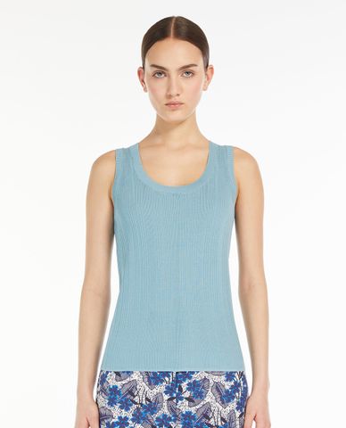  WEEKEND MAX MARA - Áo sát nách cổ tròn phom ôm Ceylon 