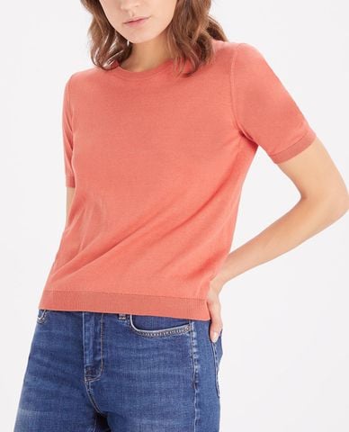  WEEKEND MAX MARA - Áo sweater nữ ngắn tay Silk And Cotton Yarn 