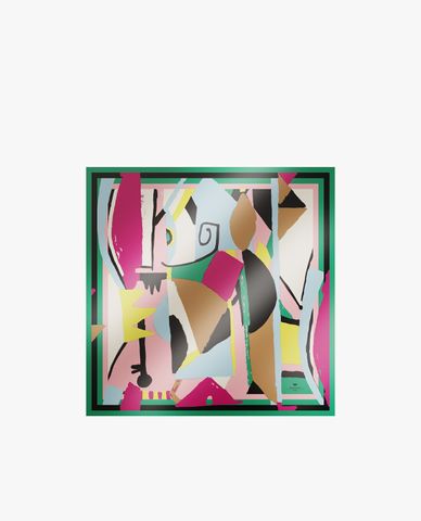  WEEKEND MAX MARA - Khăn choàng phom vuông phối hoạ tiết Siam 