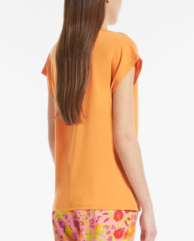  WEEKEND MAX MARA - Áo kiểu nữ cổ đổ tay ngắn Cotton Jersey 