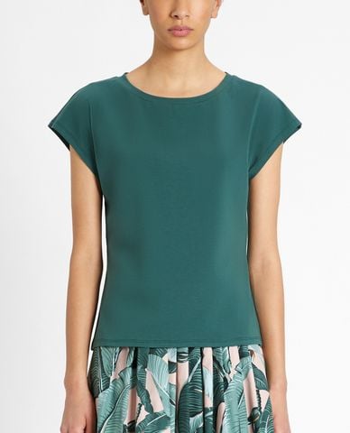  WEEKEND MAX MARA - Áo thun nữ tay ngắn phom suông Cotton Jersey 