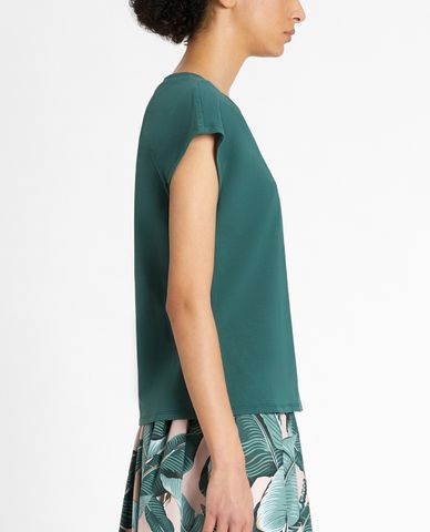  WEEKEND MAX MARA - Áo thun nữ tay ngắn phom suông Cotton Jersey 