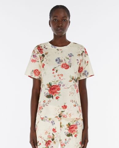  WEEKEND MAX MARA - Áo thun nữ tay ngắn họa tiết Cadine 