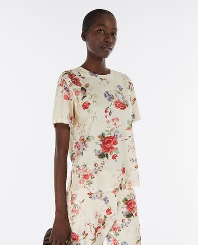  WEEKEND MAX MARA - Áo thun nữ tay ngắn họa tiết Cadine 