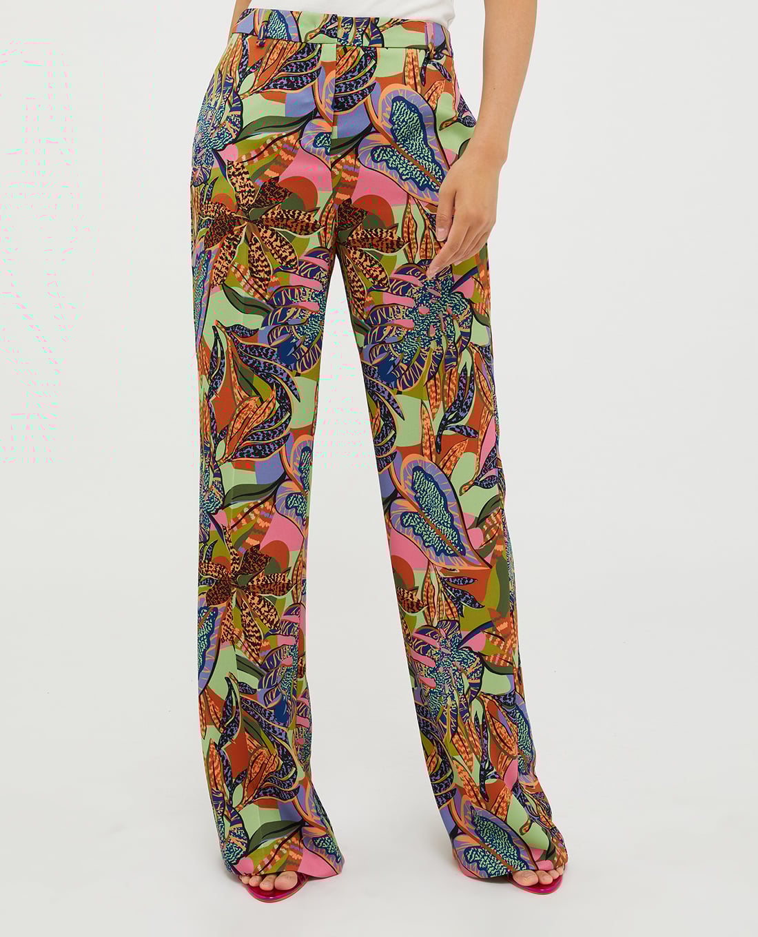 MAX&Co. - Quần ống đứng lưng cao hoạ tiết Stefy