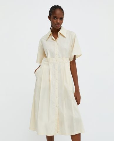  MAX&Co. - Đầm sơ mi xếp li midi cổ bẻ tay ngắn Zeppa 