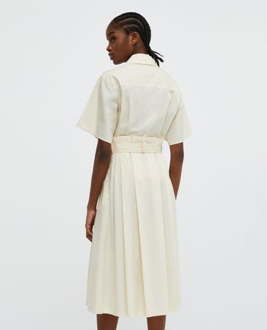  MAX&Co. - Đầm sơ mi xếp li midi cổ bẻ tay ngắn Zeppa 