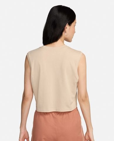  NIKE - Áo croptop nữ cổ tròn sát nách 